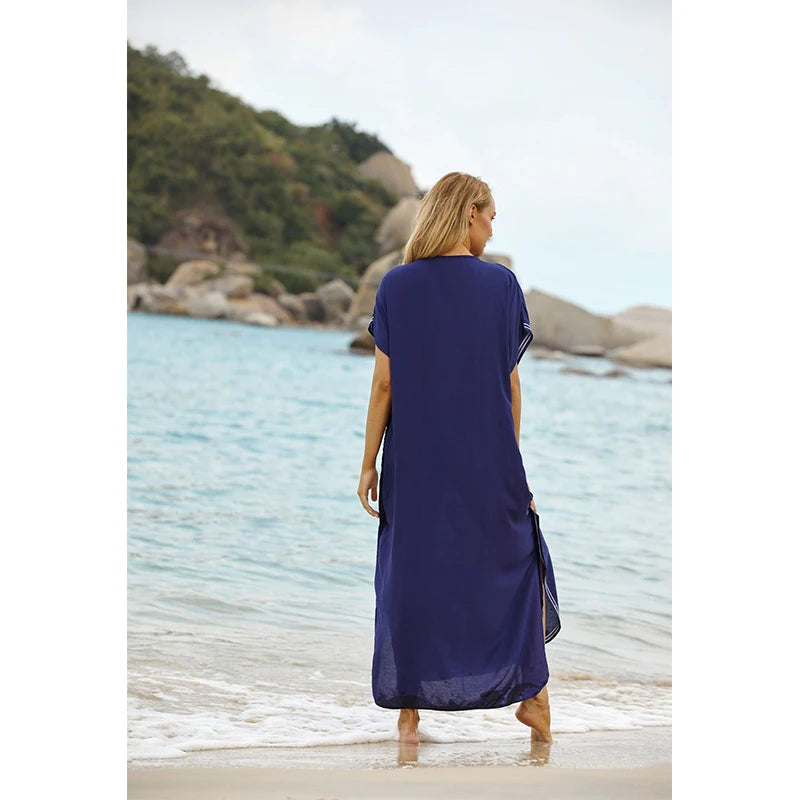 Batwing Sleeve Kaftan Dress